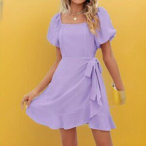 SAMPEEL Women's Dress Color Lilac, Size L, NWOT